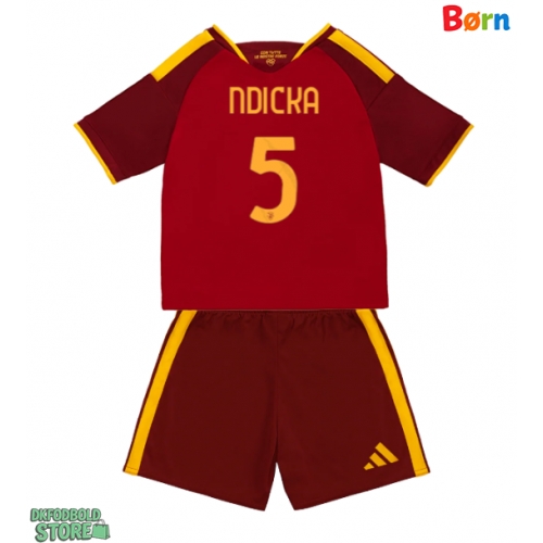 AS Roma Evan Ndicka #5 Replika Babytøj Hjemmebanesæt Børn 2026-27 Kortærmet (+ Korte bukser)